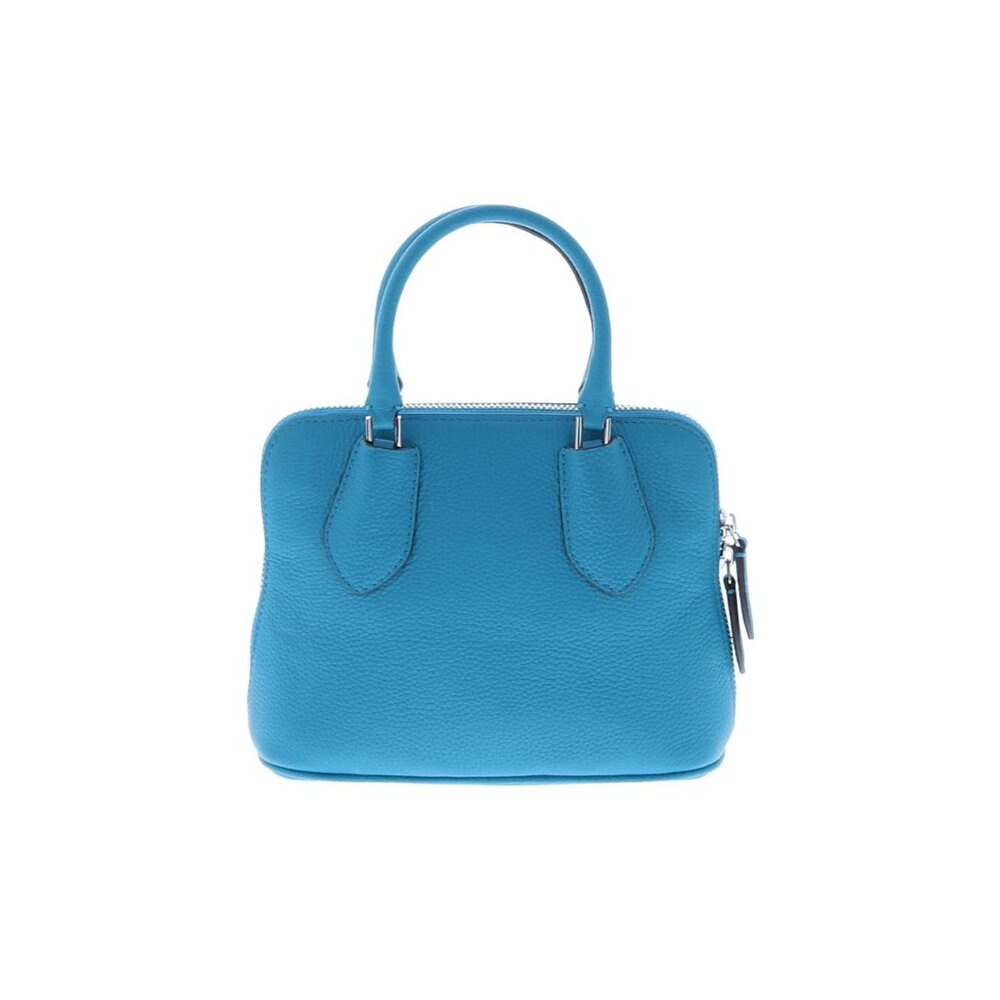 Tory Burch Mini Swing Bag Turquoise Blue Pebbled Leather Crossbody Satchel NWOT - Picture 2 of 5